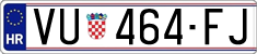 License plate of Croatia, Regular plates