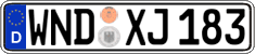 German license plate, Regular plates
