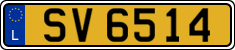 License plate of Luxembourg, 2003 year system
