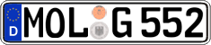 German license plate, Regular plates