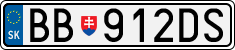 License plate of Slovakia, Cars