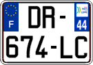 French license plate, SIV (ordinary)