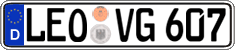 German license plate, Regular plates