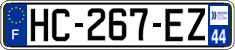 French license plate, SIV (ordinary)