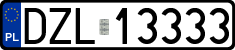 License plates of Poland, Regular car plates