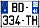 French license plate, SIV (ordinary)