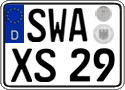 German license plate, Regular plates