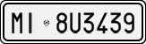 License plate of Italy, Cars (1927 year series)