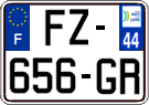French license plate, SIV (ordinary)