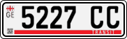 License plate of Georgia, Export transit plates
