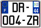 French license plate, SIV (ordinary)