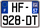 French license plate, SIV (ordinary)