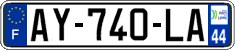 French license plate, SIV (ordinary)