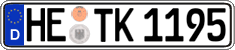 German license plate, Regular plates