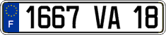 French license plate, FNI