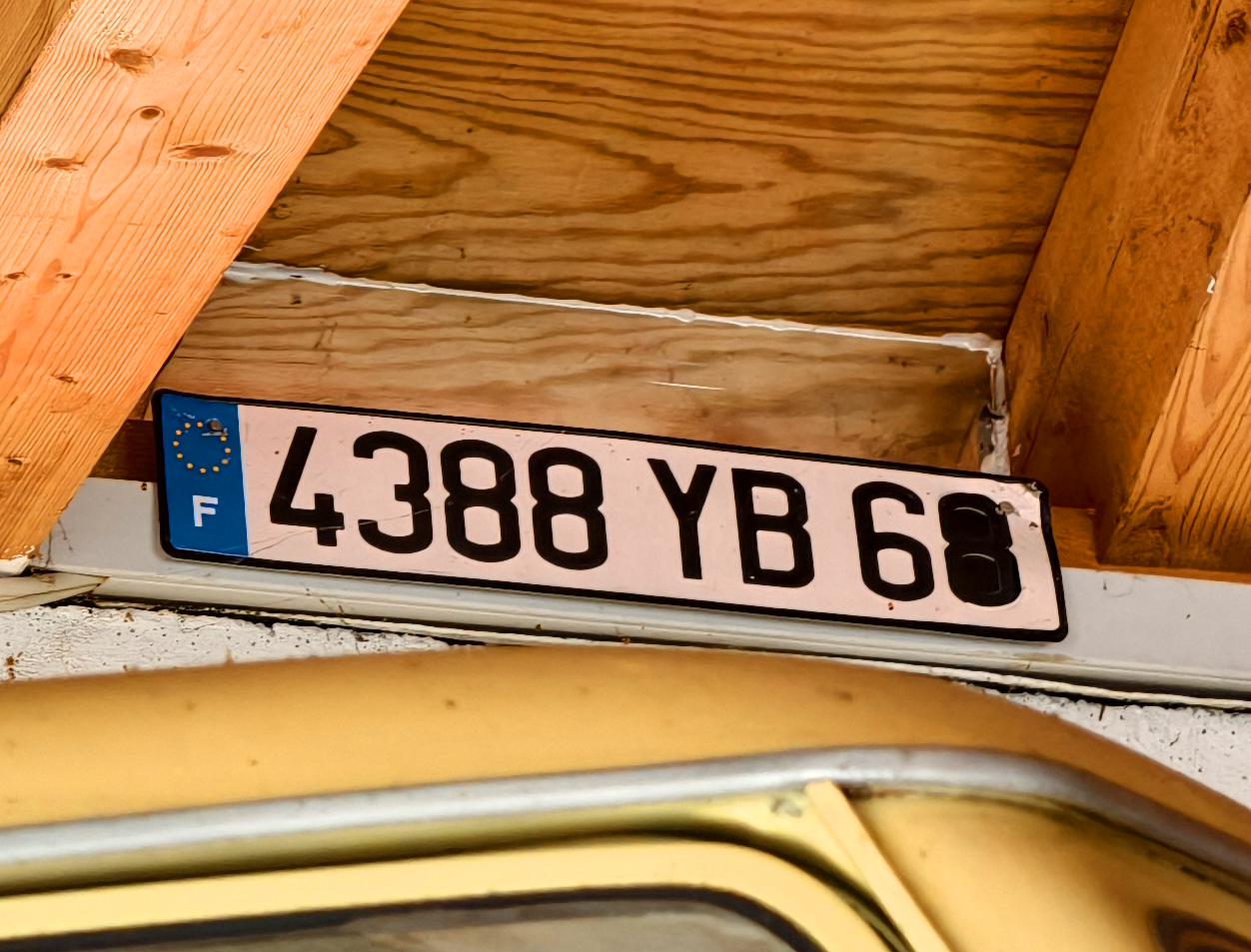 4388 YB 68, License plate without vehicle 