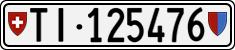 License plate of Switzerland, Cars