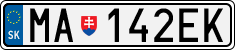 License plate of Slovakia, Cars