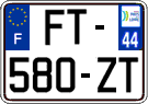 French license plate, SIV (ordinary)