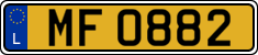 License plate of Luxembourg, 2003 year system