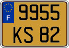 French license plate, FNI