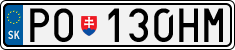License plate of Slovakia, Cars