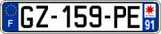French license plate, SIV (ordinary)