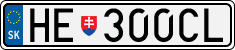 License plate of Slovakia, Cars