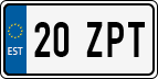 License plate of Estonia, Regular car plates (US-size)