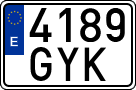 License plates of Spain, Ordinary (2000)