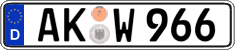 German license plate, Regular plates