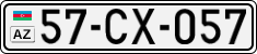 License plate of Azerbaijan, Cars