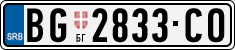 License plate of Serbia, Cars