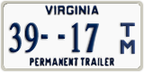 Virginia, Permanent Trailer (123-456 T/A)
