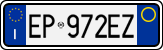 License plate of Italy, Cars (1994 year series)