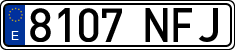 License plates of Spain, Ordinary (2000)
