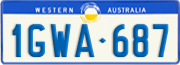 Western Australia, Regular plates