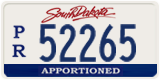 South Dakota, Apportioned (P/R 12345)