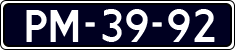 License plate of the Netherlands, Imported oldtimers (cars)