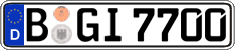 German license plate, Regular plates