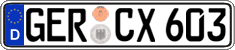 German license plate, Regular plates