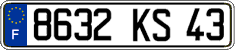 French license plate, FNI