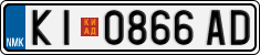 License plate of North Macedonia, Regular plates (2012)