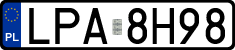 License plates of Poland, Regular car plates