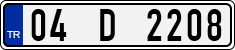 License plate of Turkey, Regular plates