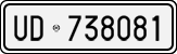 License plate of Italy, Cars (1927 year series)