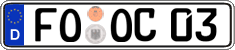 German license plate, Regular plates
