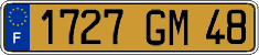 French license plate, FNI