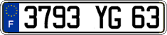 French license plate, FNI