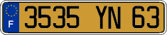 French license plate, FNI